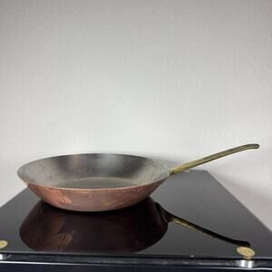 Paul Revere Copper Skillet 10in Brass Handle